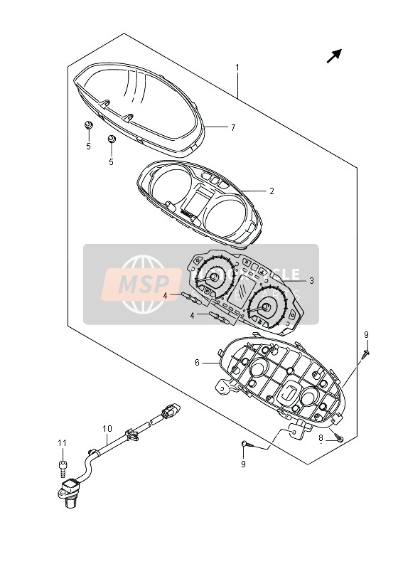 3499012J00, Sensor, Speed, Suzuki, 0